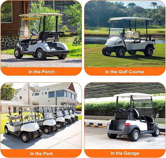 Golf Cart Cover 4 Passenger, 420D Heavy Duty Golf Cart Rain Cover - Image 7