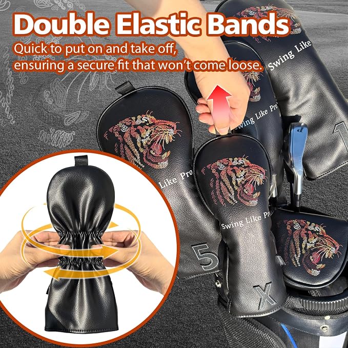 Golf Club Cover for Driver Fairway Wood Hybrid Mallet Putter Cover, Wootfairy - Image 4