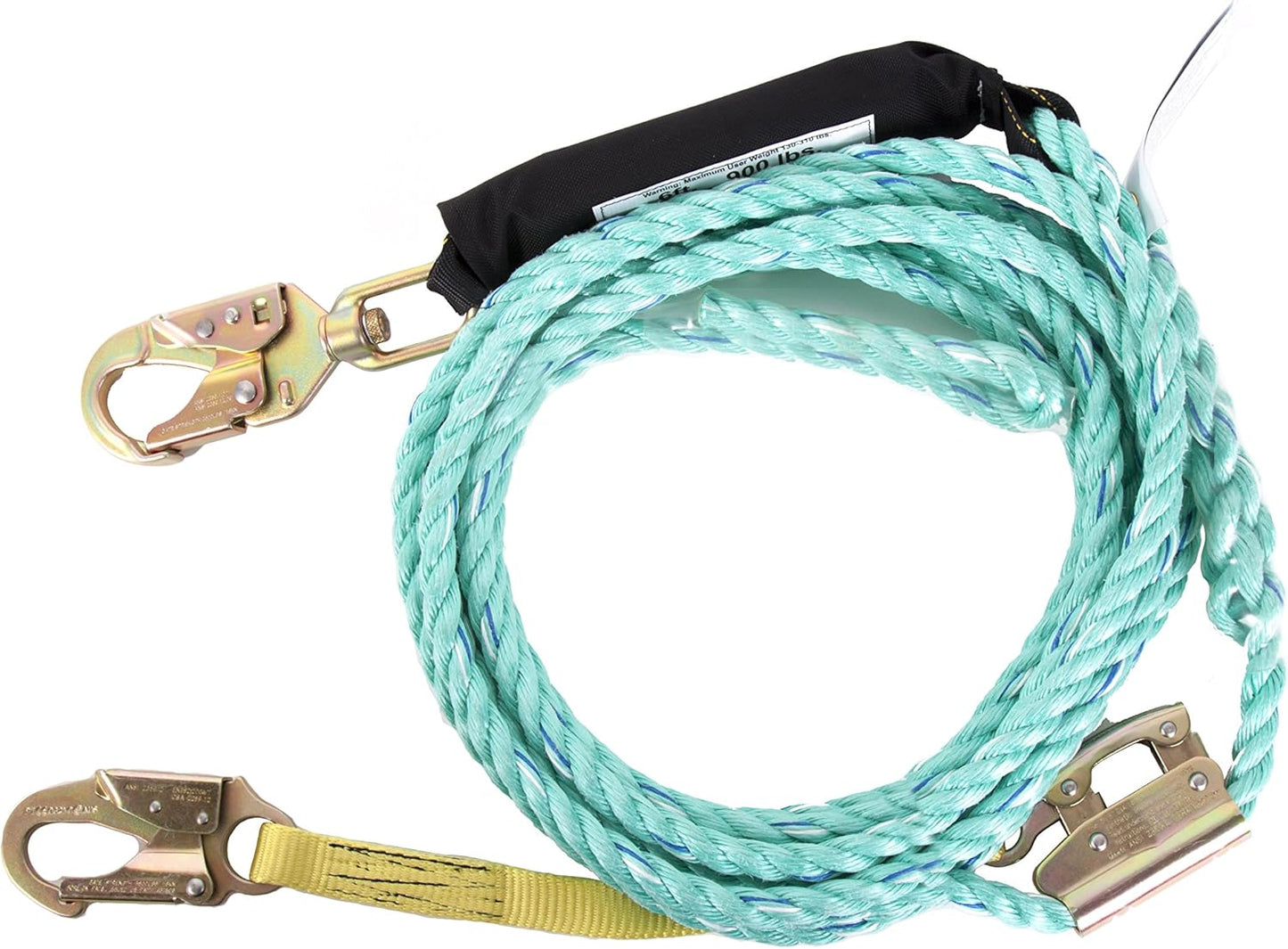 Guardian Fall Protection 01323 VLA-75 Poly Steel Vertical Lifeline Assembly, 75-Foot