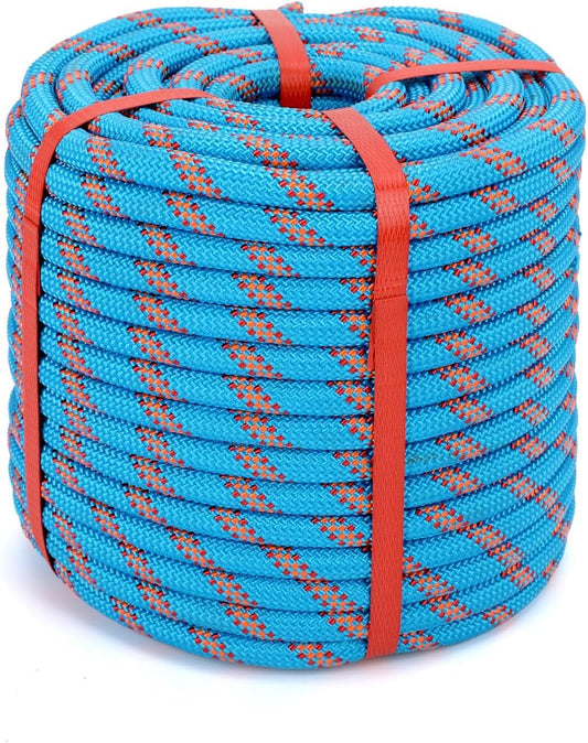Arborist Rope Climbing Rope Outdoor Rope Sailing Rope Heavy Duty Rope 1/2 Inch Rope 48 Strands Bull Rope for Construction Climbing Swing Sailing