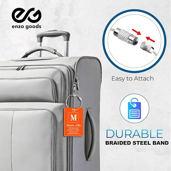 Personalized Luggage Tag | 6 Pack | Custom Luggage Tags - Image 9