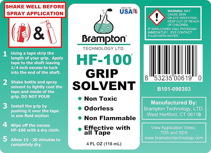 Brampton HF-100 Premium Golf Grip Solvent - Image 4