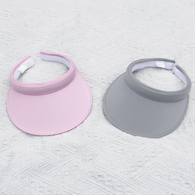 2 Pack Sun Visor Hats Women Men Clip On Wide Brim Visors Hat Outdoor Sports - Image 2