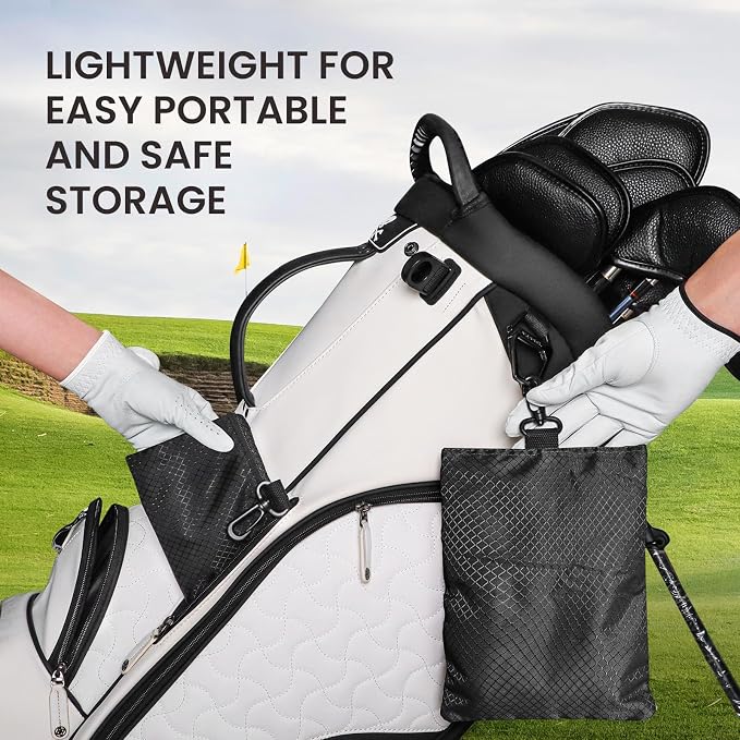 Golf Bag Accessories Valuables Pouch Bags Multi Pocket Zipper Hook - Image 4
