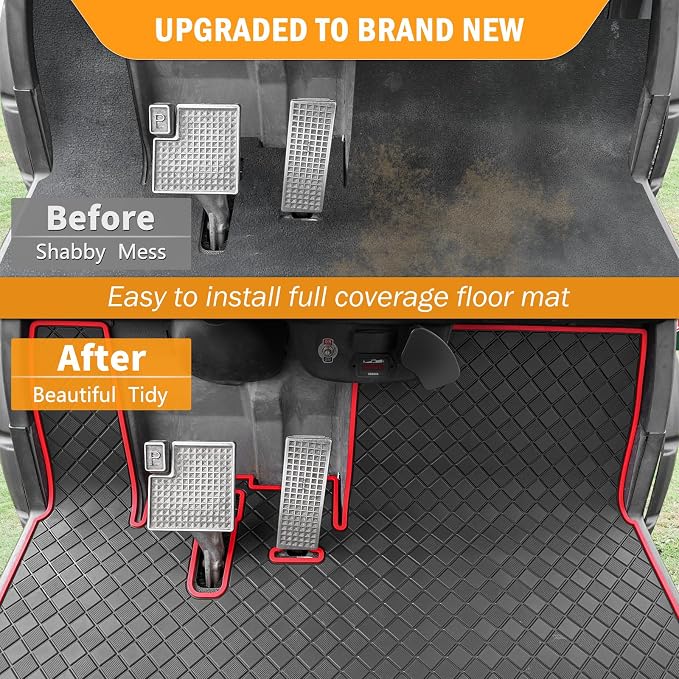 Golf Cart Floor Mat for Yamaha, Customize Non-Slip Full Coverage Liner Matt - Image 5