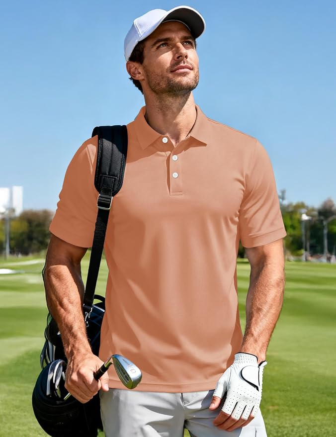 MAGCOMSEN Men's Polo Shirts 3 Buttons Casual Work T Shirts Quick Dry Short - Image 2