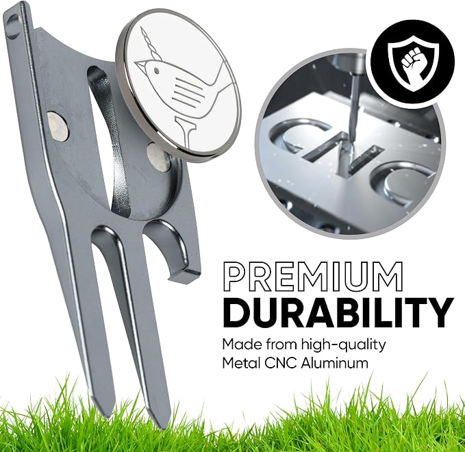 Birdicorn Golf Divot Repair Tool & Golf Ball Marker 6-in-1 Golf Divot Tool - Image 3