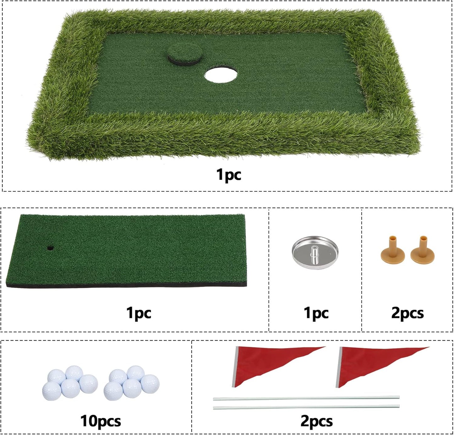 HSM Floating Golf Green for Pool,Floating Chipping Green, Funny Pool Golf Game in Pool/Water/Outdoor Golf Putting Mats Training Accessories for Pool Game