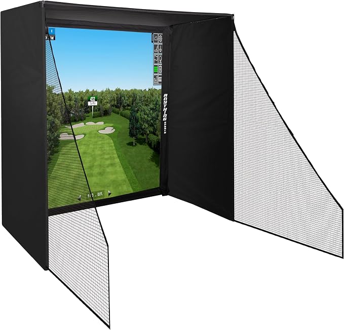 Complete Golf Simulator Enclosure Package – 4K-Ready Impact Screen by AnythingSports