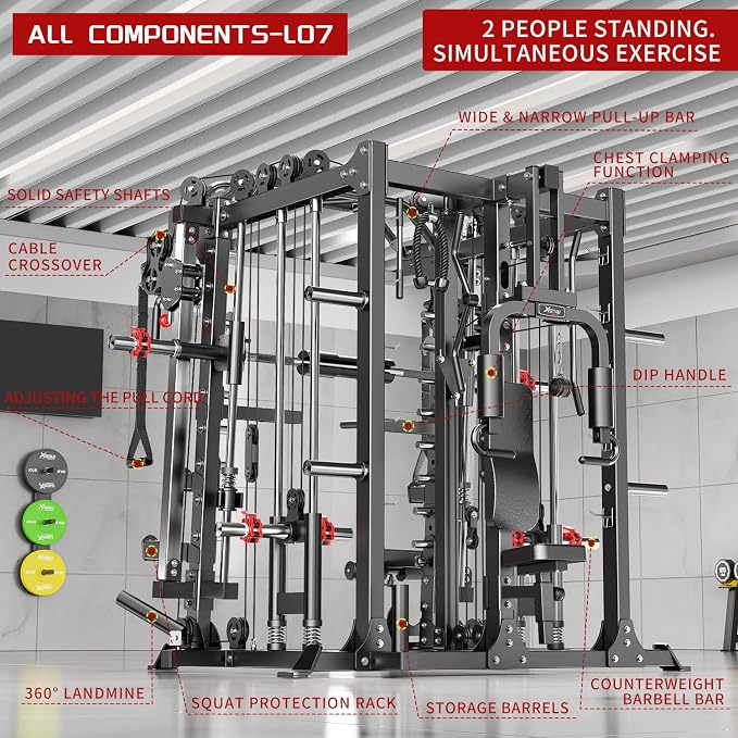 Smith Machine，Multi-Function Squat Rack Power Cage - Image 2