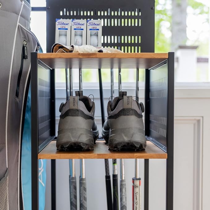 Teal Triangle Golf Storage Organizer, Heavy Duty Garage Freestanding Storage - Image 6