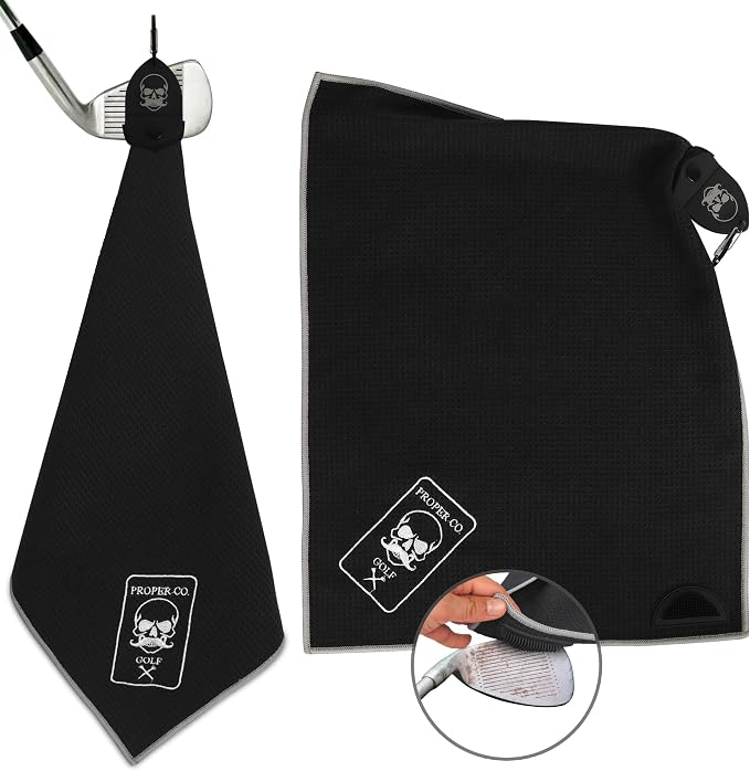 Magnetic Golf Towel Microfiber Golf Towel | Ultra Absorbant Waffle Pattern | - Image 2
