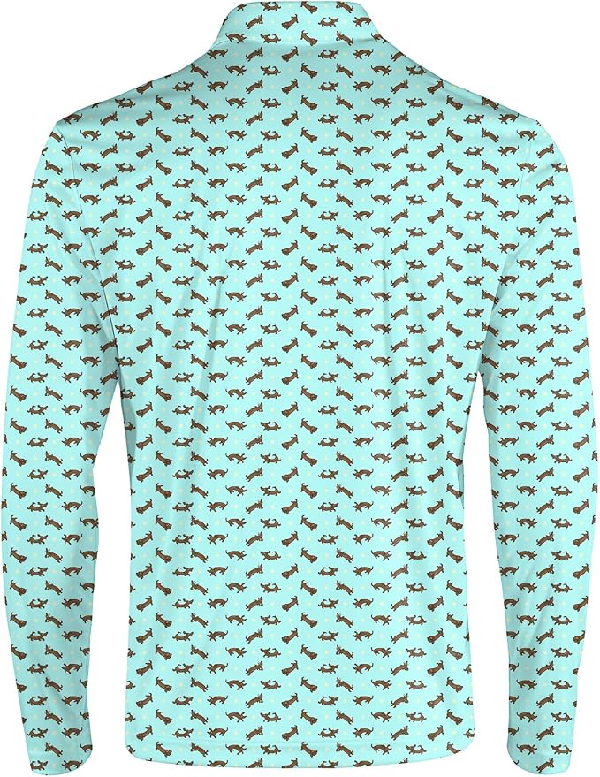 Men's Long Sleeve Golf Shirt Quick Dry 3 Button Work Fishing Outdoor Casual - Image 4