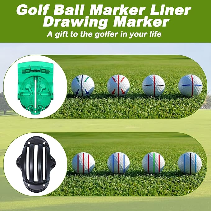 Outus 2 Pack Golf Ball Line Marker Tool Marking Putting Alignment Tool Impact - Image 6
