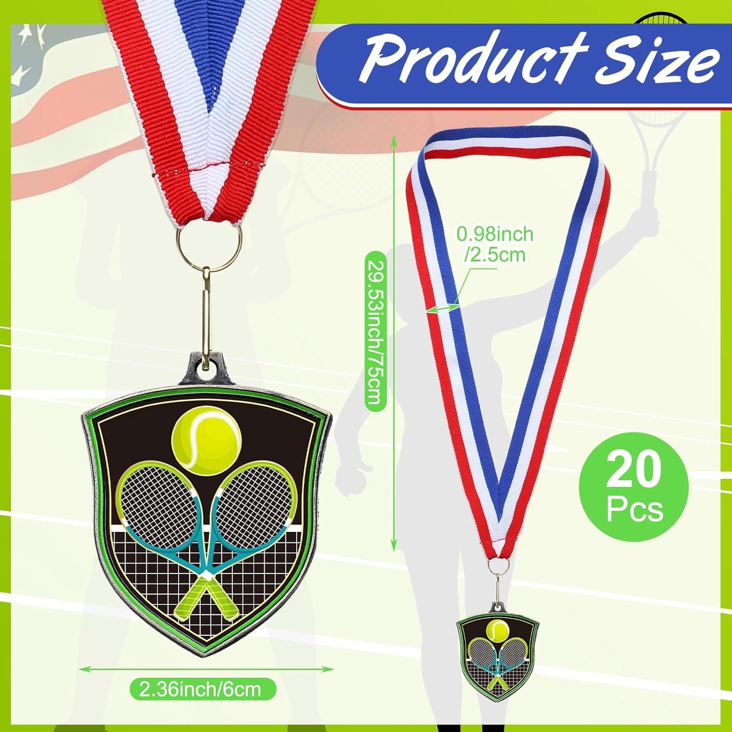 10/20 /30/40 Pcs Award Medals Bulk Sports Medals with Neck Ribbons 2.4 Inch Winner Award Trophy Prize Gift for Sports Themed Party Favors Tournaments School Match