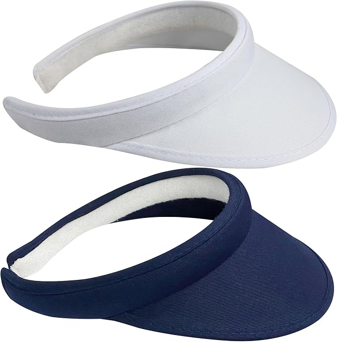 2 Pack Sun Visor Hats Women Men Clip On Wide Brim Visors Hat Outdoor Sports by kejea