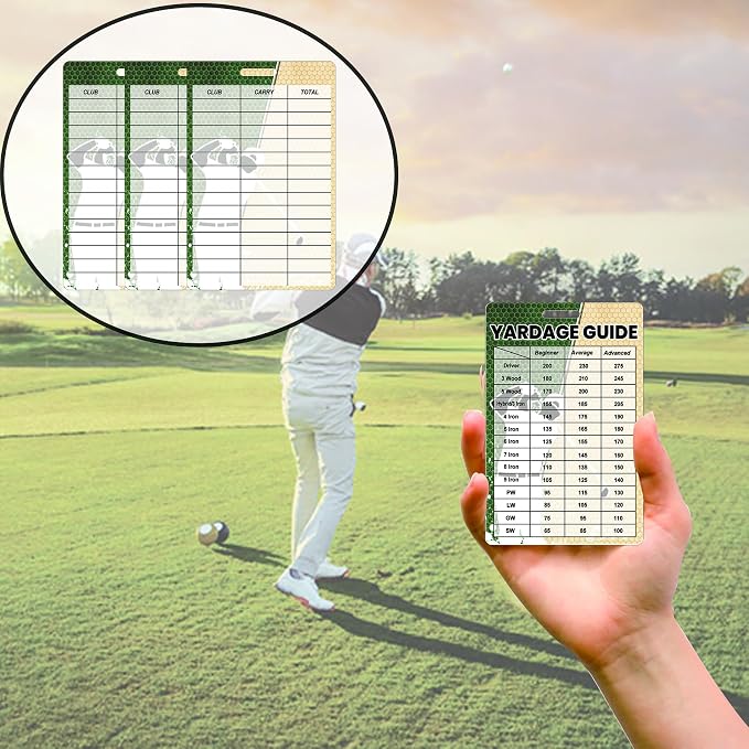 2pcs Golfers Quick Reference Distance Card Golf Club Range Estimation Cheat - Image 4