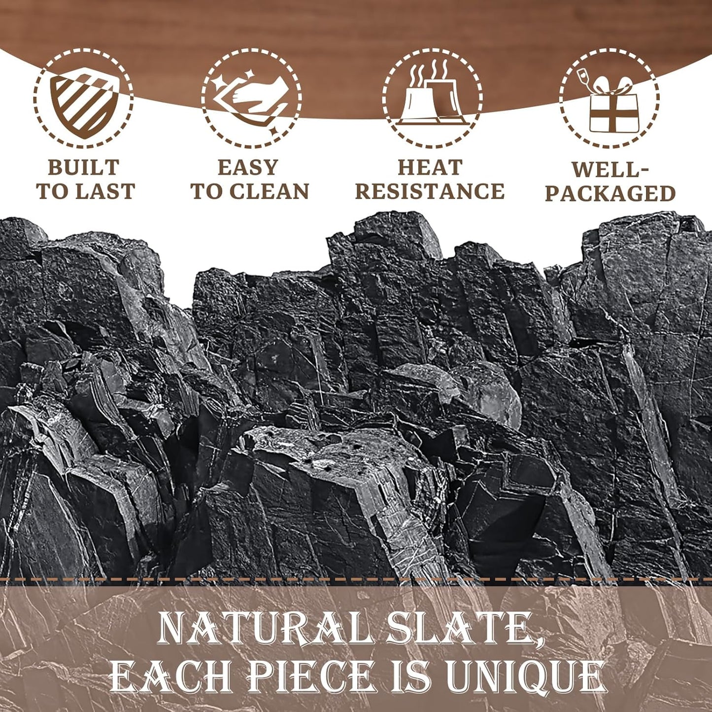 13 Pieces Slate Drink Coasters, GOH DODD 4 Inch Black Coasters Stone Coaster Set, Laser Engraving Blanks with Anti-Scratch Bottom for Home Office Kitchen Housewarming Gifts Wedding Party, Square