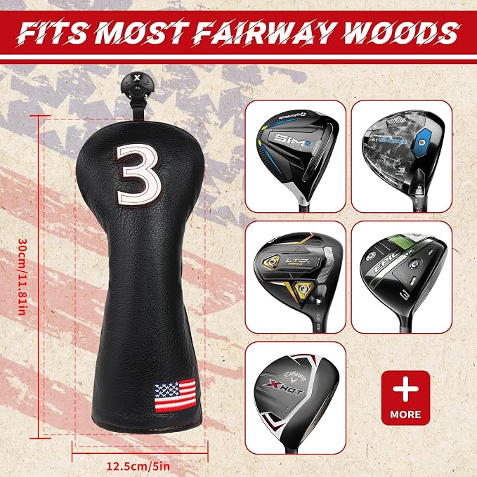 Golf Head Covers, American Flag Patriotism Golf Club Cover - Image 5