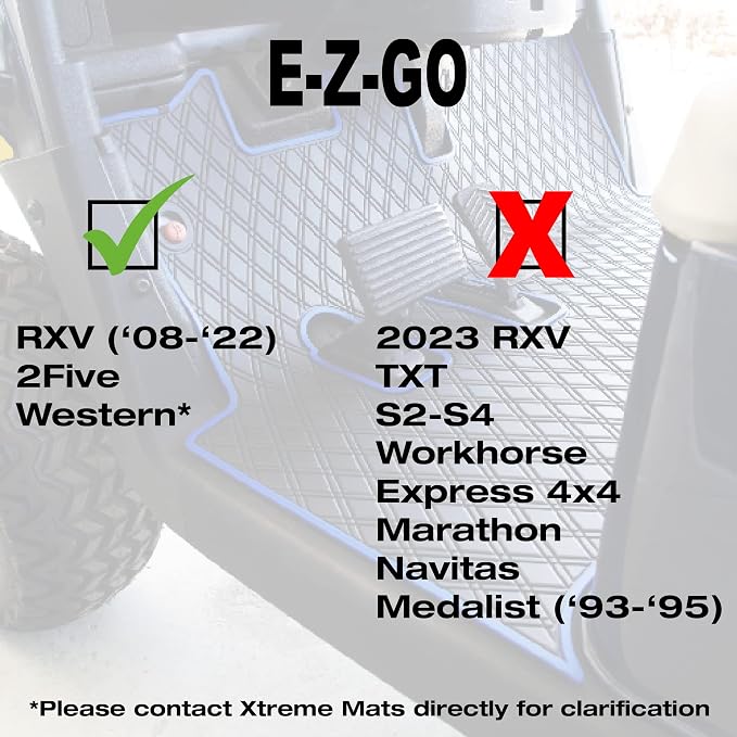 Xtreme Mats Compatible with EZGO RXV Golf Cart Mat, Full Coverage Golf Cart - Image 2