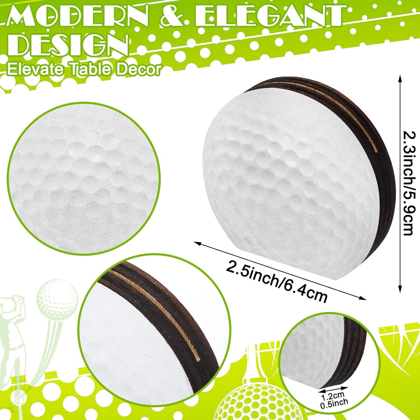 24 Pcs Golf Base Centerpieces Place Card Holder Pictures Table Number Holder Photo Memo Clip Stand for Golf Masters Themed Party Favors Decorations Office Menu Decor