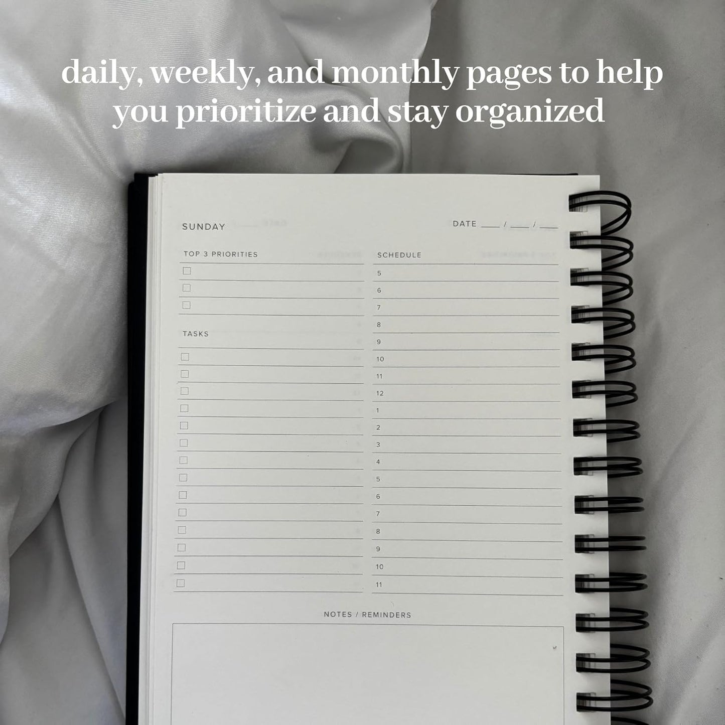INSIDE THEN OUT 2023 Daily Focus Planner - 6 Month Undated Planner for Productivity, Goal Setting, Intention - Monthly, Weekly, Daily Task Pages - Simple & Minimalistic - Motivation Gift for Women Men