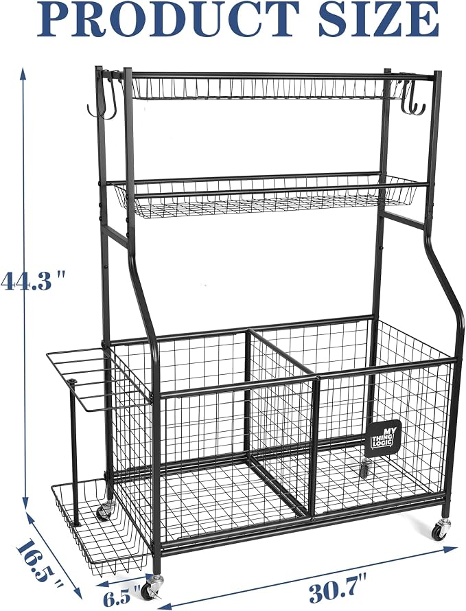 Mythinglogic Sports Equipment Garage Organizer, Garage Ball Storage - Image 5
