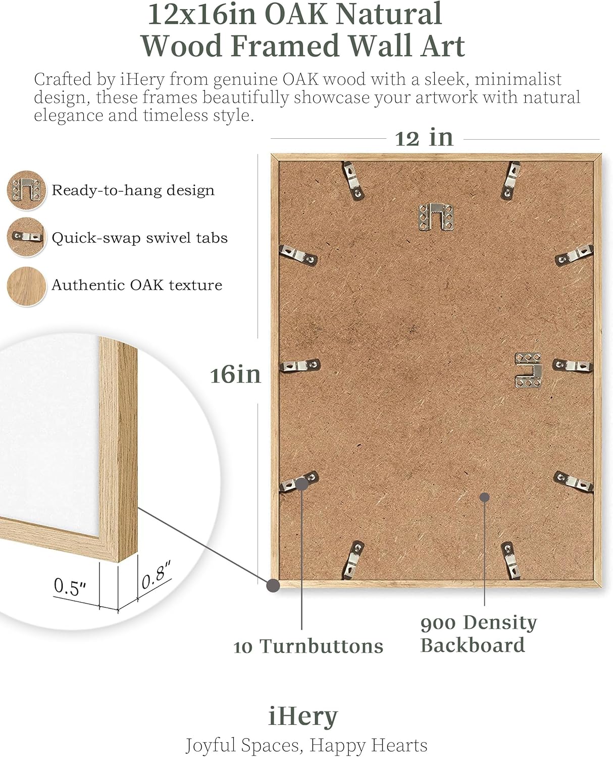 iHery Natural OAK Walnut Color Wood Nice Bum Framed Wall Art, 12x16in All Bums Are Welcome Nice Butt Bathroom Wall Art, Canvas Funny Bathroom Sign Wall Decor For Toilet Set of 1 Gift