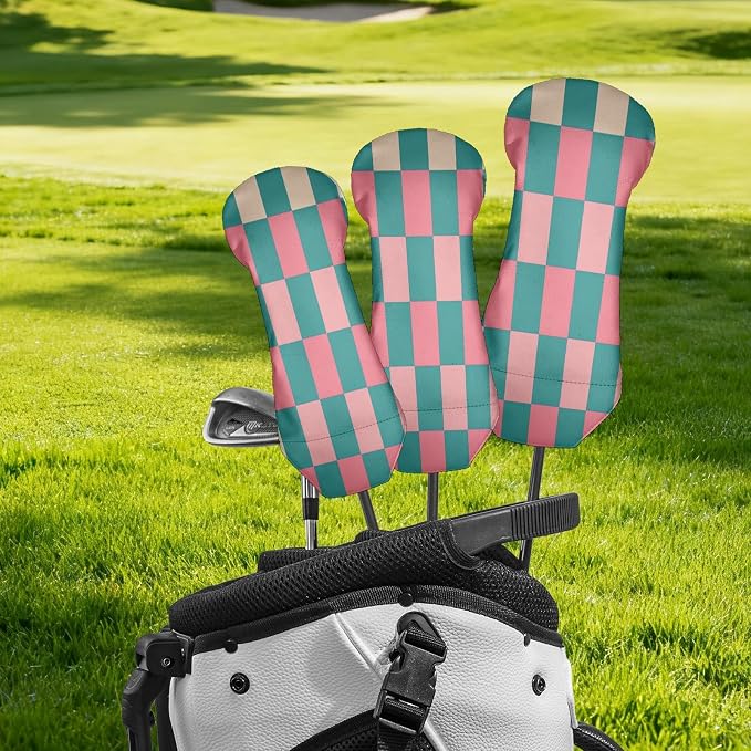 Golf Club Head Covers for Driver Hybrid and Fairway Woods, Waterproof Leather - Image 8