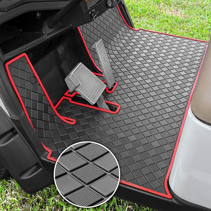 Golf Cart Floor Mat for Yamaha, Customize Non-Slip Full Coverage Liner Matt by RIZINKART