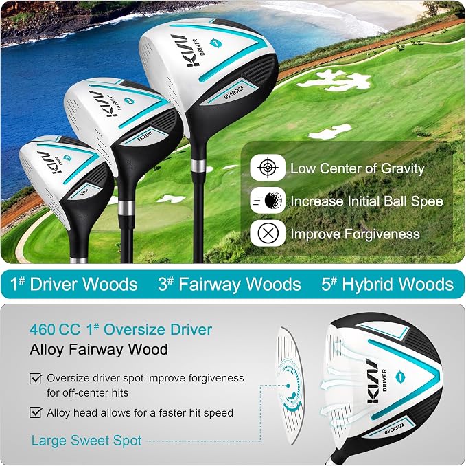 KVV Premium Right Hand Golf Club Set 11-Piece Set - Image 2