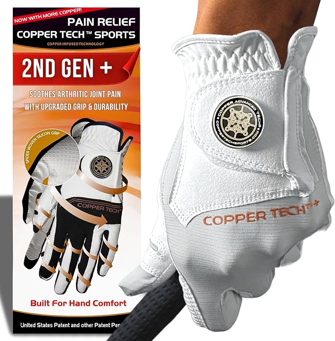 Copper Tech Golf Gloves Men Right Handed Golfer or Left Handed Golfer | Copper by CopperTechSports