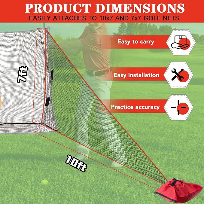 2 Pcs Golf Net Attachment for 7ft Golf Practice Hitting Nets - Image 2