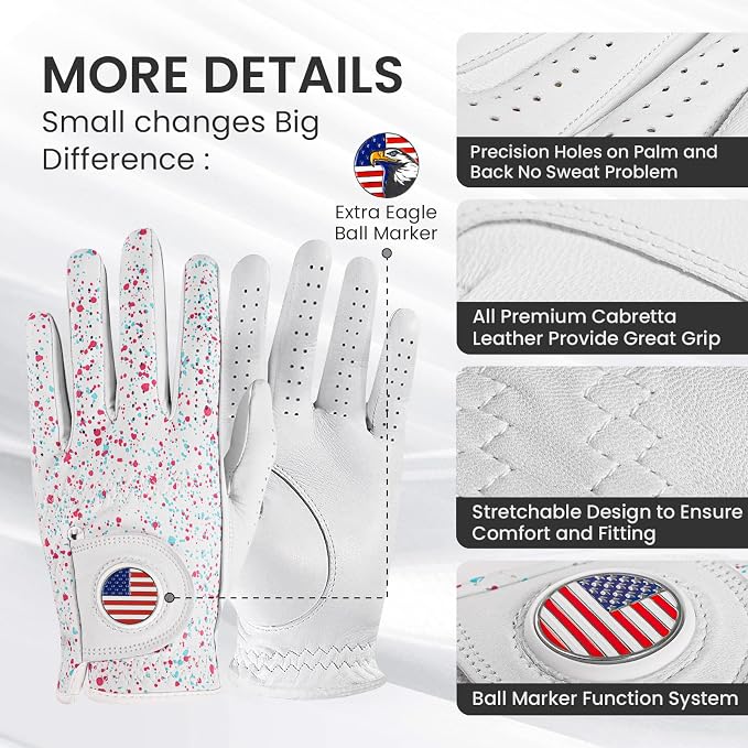 Golf Gloves Men All Premium Cabretta Leather 1 Pack - Image 2