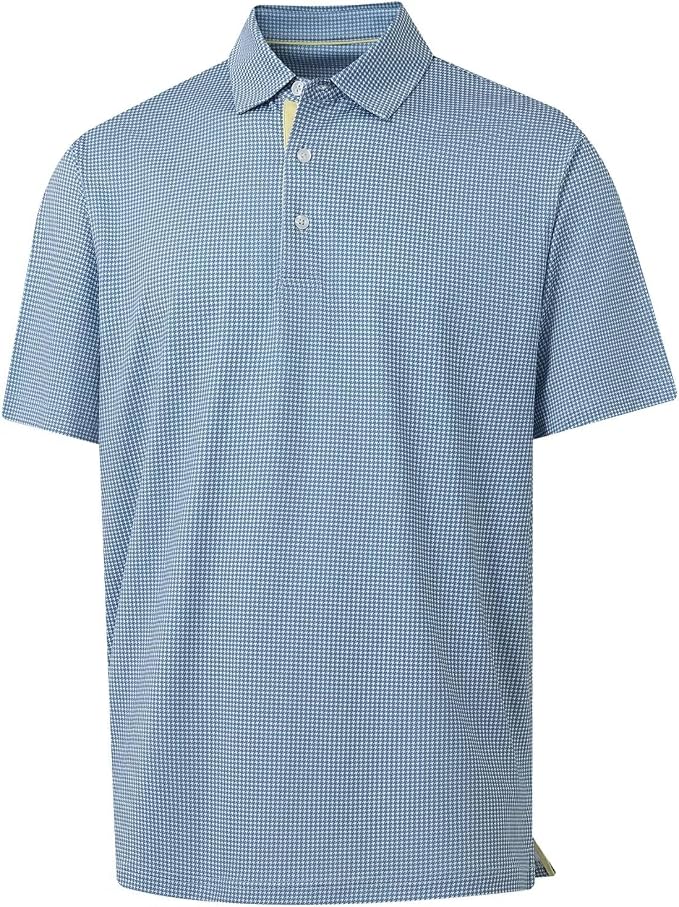 M MAELREG Mens Golf Shirt Short Sleeve Dry Fit Print Moisture Wicking by MAELREG