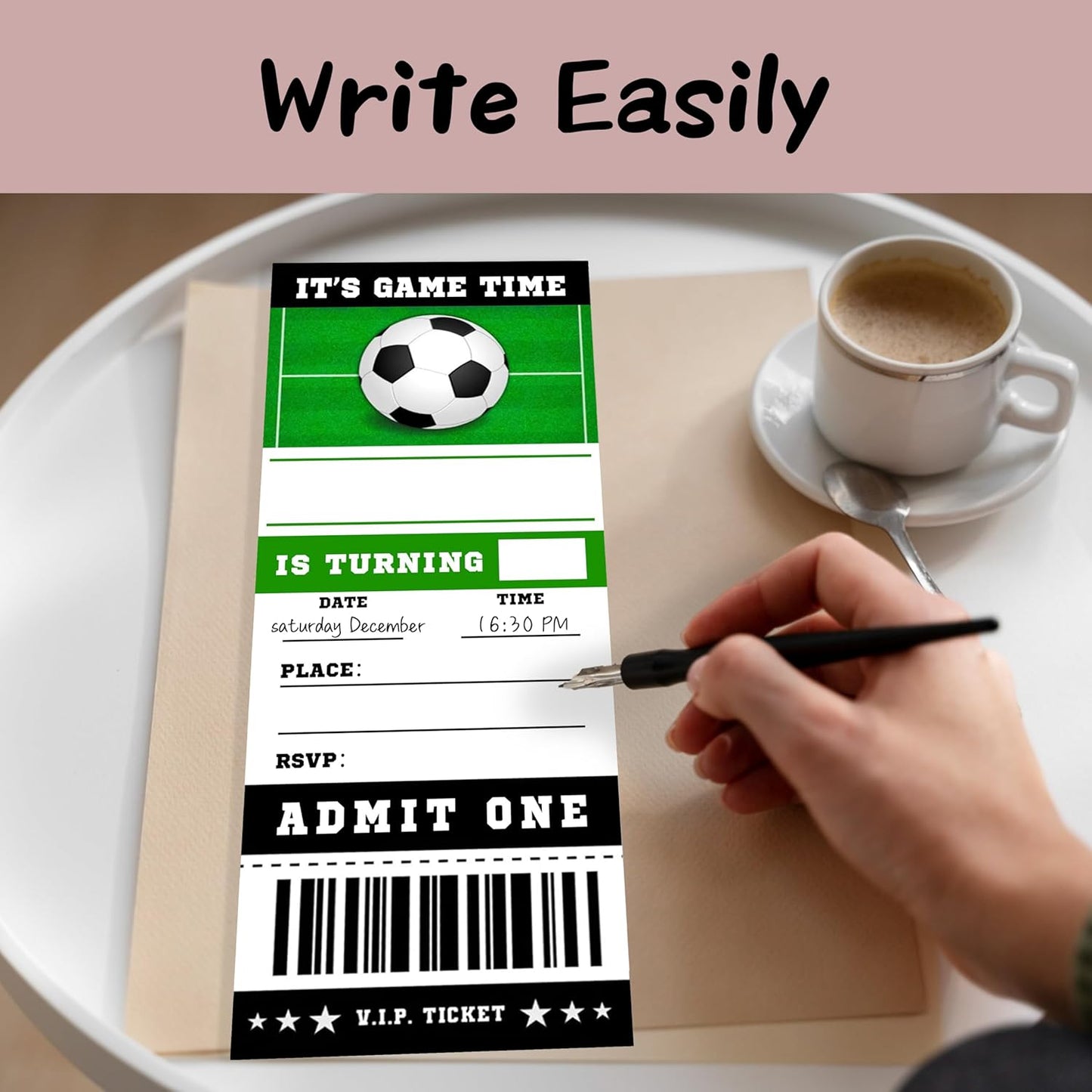 20 Football Game Ticket Invite Cards-Football Birthday Invitation with Envelopes for Teens kids Adults-Sports Birthday Cards-Party Favor & Supplies (3×8 inch)-A07