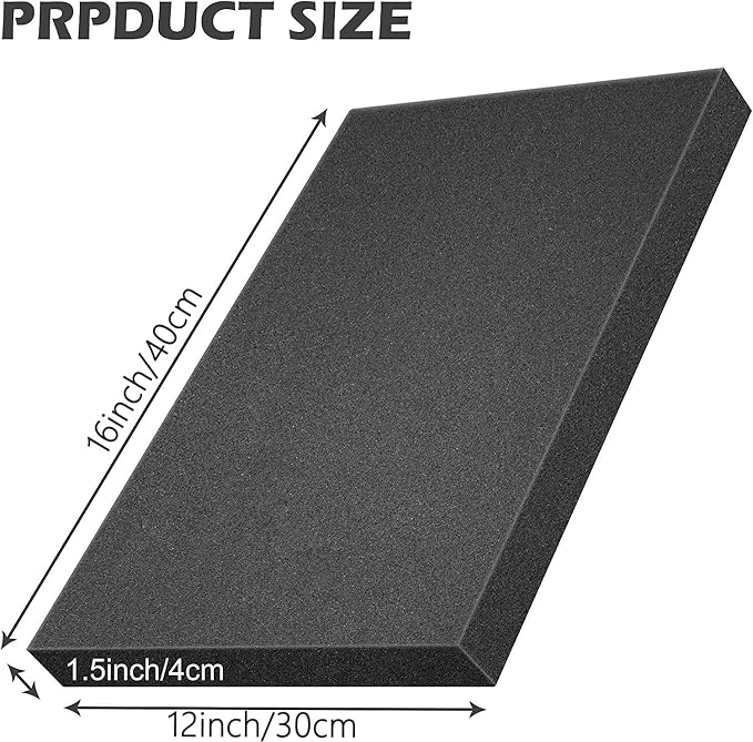 2 Pcs Polyurethane Foam Sheet- 16 x 12 x 1.5 Inch Cuttable Foam Inserts - Image 2