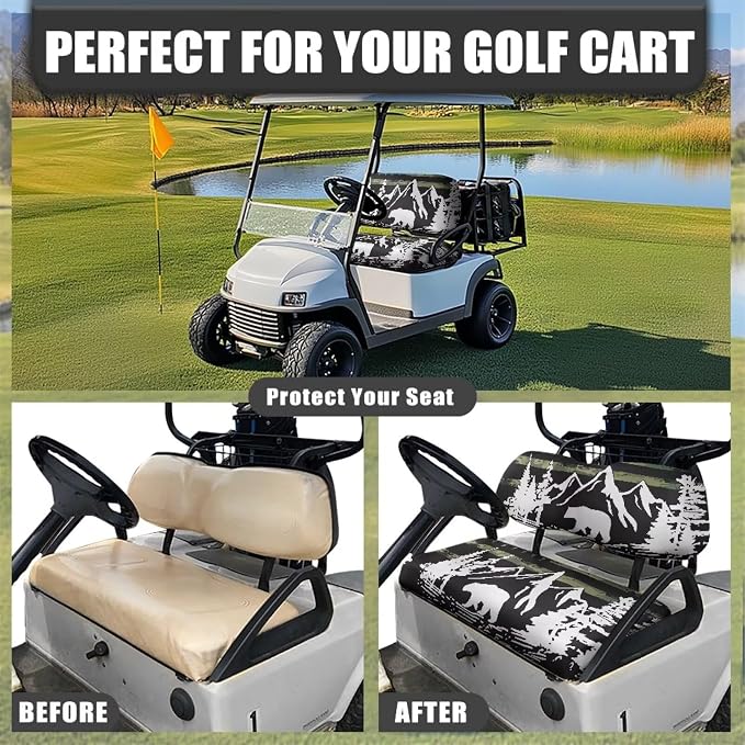 Golf Cart Seat Covers, Universal Fit & Nonskid Bottom Fits - Image 6