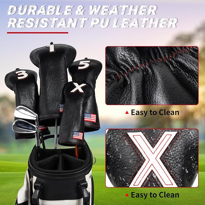 Golf Head Covers, American Flag Patriotism Golf Club Cover - Image 4