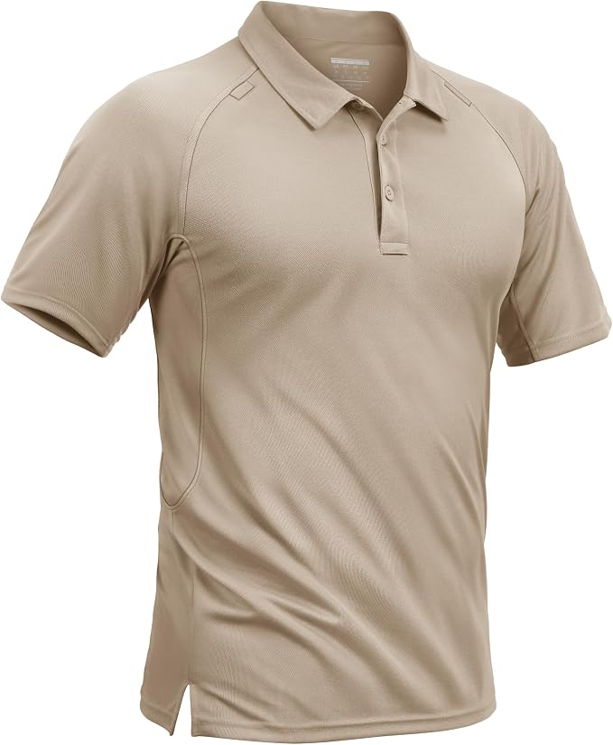 TACVASEN Men's Polo Shirts Short Sleeve Golf Polos Dry Fit UPF 50+ Performance by TACVASEN