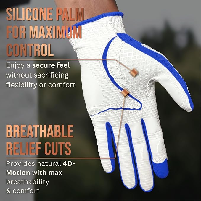 Copper Tech Golf Gloves Men Right Handed Golfer or Left Handed Golfer | Copper - Image 3