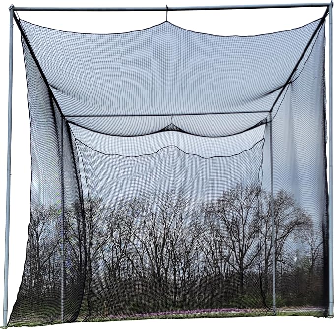 Jones Sports 10' x 10' x 10' #252 Knotless Nylon Golf Net and 10' x 10' Baffle by JonesSports