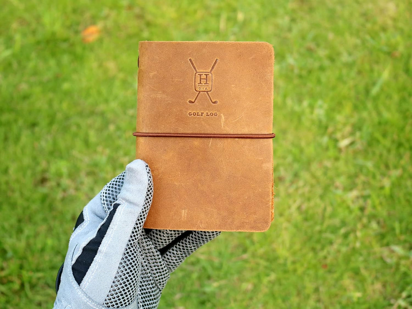 Handy Picks Leather Golf Log Book, Handmade n Refillable, Golf Log n Yardage Book Included