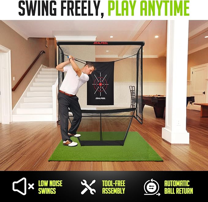 Golf Net, 10x7ft/8x8ft Golf Enclosure Net - Image 6