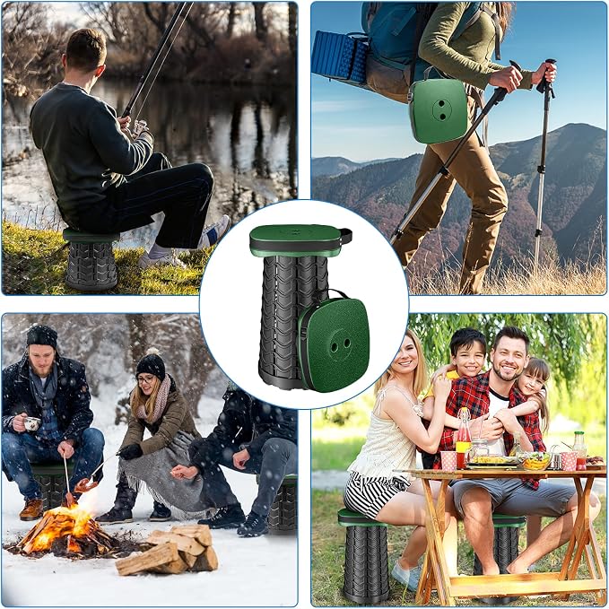Folding Camping Stool, Square Collapsible Portable Stool - Image 6