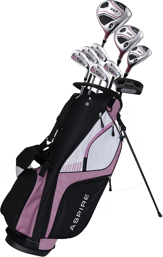 Aspire XD1 Womens Golf Clubs Full Set, Includes Driver, 6-PW Irons, Stand Bag by ASPIRE