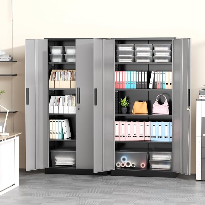 Greenvelly Metal Garage Storage Cabinet - Image 7