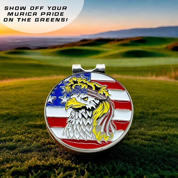 Golf Ball Marker with Magnetic Hat Clip Set - Image 2