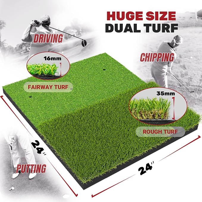 SAPLIZE Foldable Heavy-Duty Golf Hitting Mat - Image 2