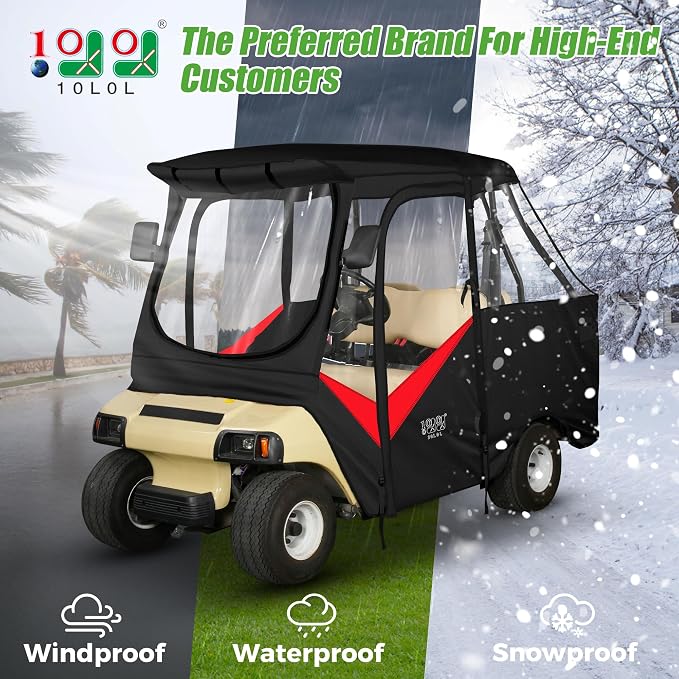10L0L 4 Passenger Golf Cart Enclosure - Image 2